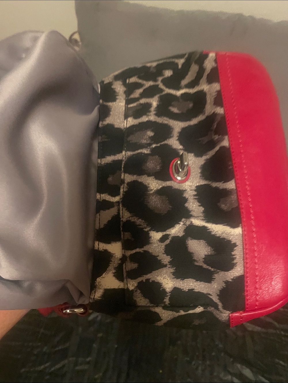 Coach Red Leather & Leopard-Print Crossbody - Picture 17 of 17